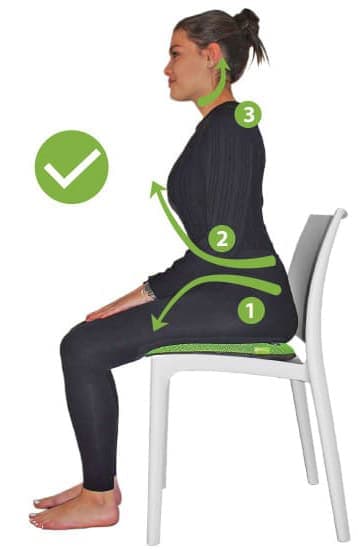 Correct sitting position